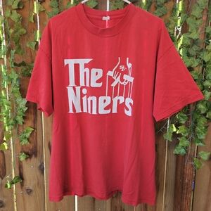 Vintage Red The Niners 49ers (The Godfather) Graphic T-Shirt